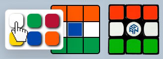 rubiks cube with branded sticker